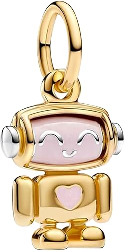 NUNUYAYA Perles Charms Argent Sterling 925 Breloque Pendentif,Spinnable Face Rob