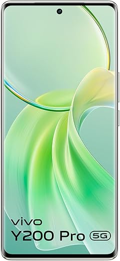 vivo Y200 Pro 5G (Silk Green, 8GB RAM, 128GB Storage) with No Cost EMI/Additional Exchange Offers | 3D Curved AMOLED Display