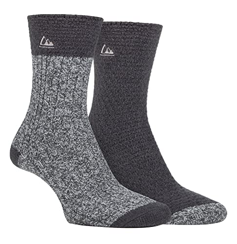 Storm Bloc 3er Pack Damen Trekkingsocken für Winter Polyester Stiefel Wandersocken (37-42, Kohlengrau) Cover