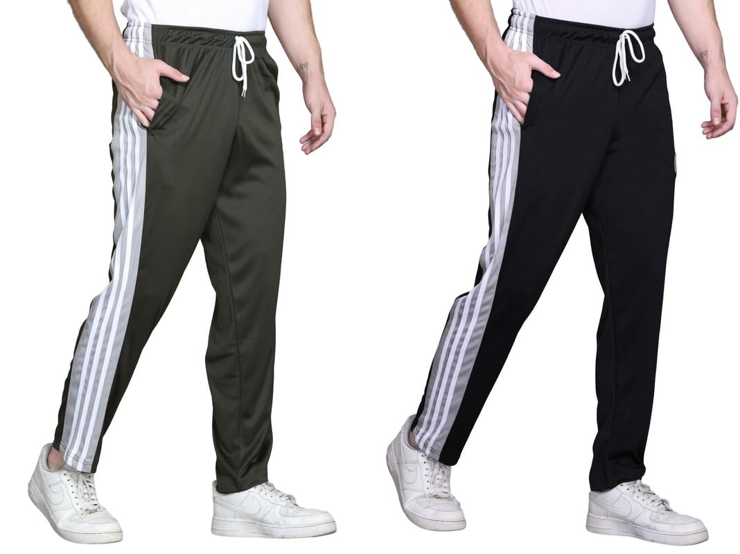 hvbk Men Track Pants (PIK-03-BLACK-03-OLIVE-COMBO)-picture-18