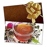 GESCHENKGUTSCHEINcom by POS-HAUER. Gutschein-Set. 100x Gutschein + Kuvert + Schleife. Für Tee Teehaus Teegeschäft Teehandel, blanko zum selber Ausfüllen.