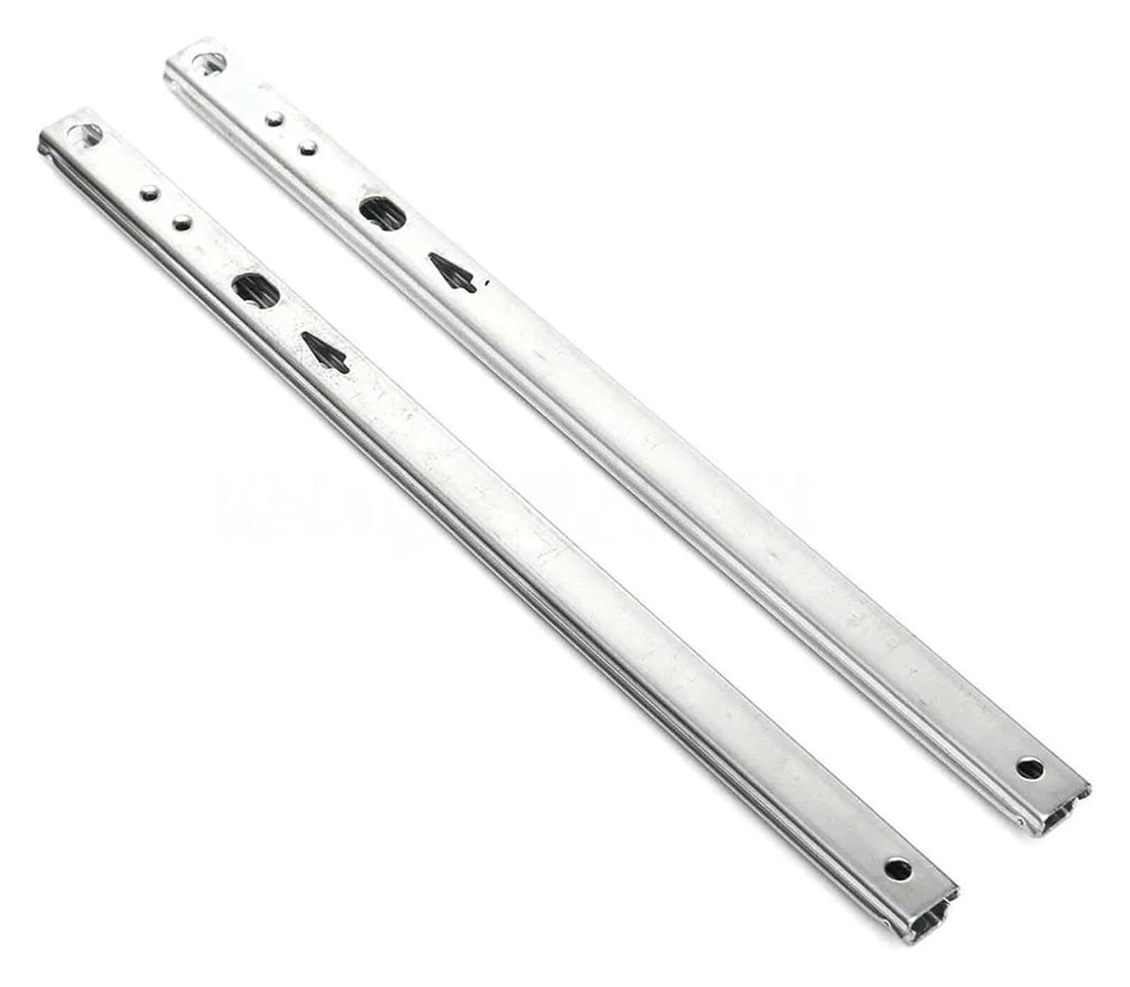 CYJAZNHH 17mm Ball Bearing Steel Drawer Slide 2-Section Silver 8-16in(10in (246mm))