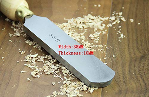 1pc 16MM / 20MM / 38MM Ancho de Punta Redonda raspador Arco Interior Ronda raspador con Torno formón Herramienta Herramienta de Torno de Madera (tamaño : 38MM)