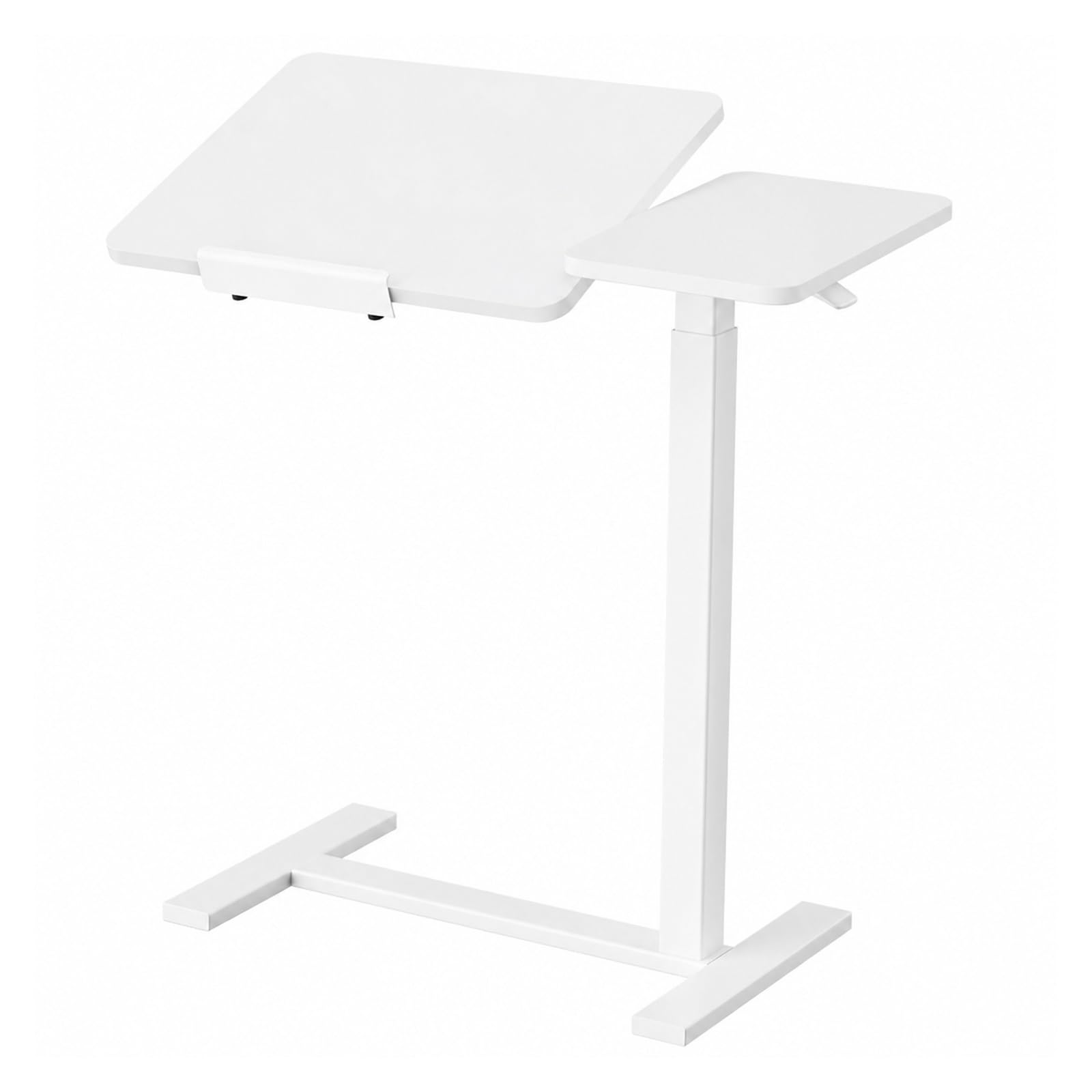 Mesa de Camping portátil, Escritorio Plegable Junto A La Cama con Ruedas, Parte Superior Inclinable
