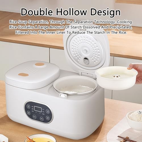 Cuiseur à riz 4L double chambre programmable avec 6 modes de cuisson