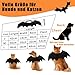 Katzen Halloween Kostüm Hund Fledermaus Flügel, Hundekostüm Inklusive Fledermausflügel und Kürbisglocken, für Haustier Party, Cosplay (L)