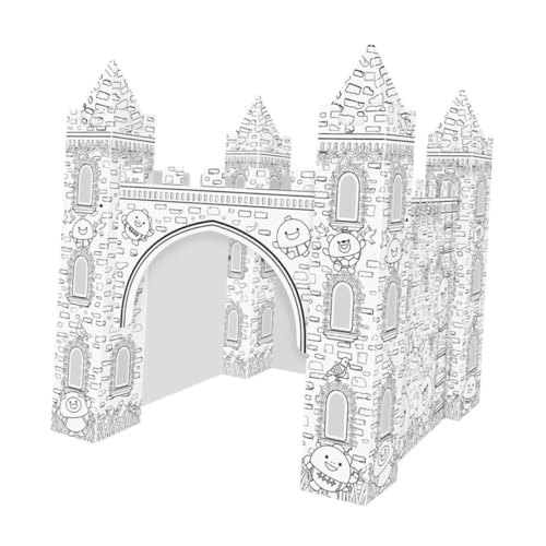 Château en Carton Puzzle 3D DIY pour Décoration Chambre Enfant Ludique