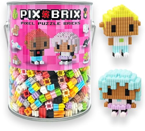 Pix Brix Pixel Puzzle Building Bricks Bucket