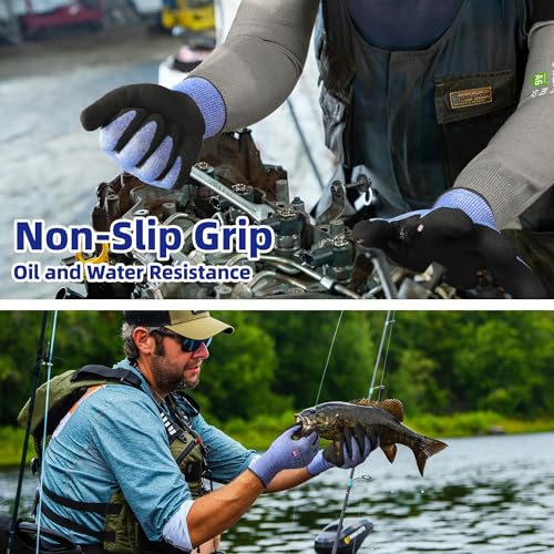 Schwer A4 AIR-SKIN Cut Resistant Work Gloves AR3900 with Extreme Lightweight & Thin, Grip Gloves for Fishing, Refined Work, Mechanic, Gardening, Touch-Screen, Non-PFAS, 3D-Comfort Fit, 1 Pair, M - Thumbnail 7
