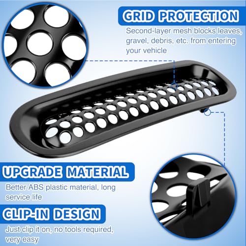 Image of Nilight Grill Inserts fit for Jeep Wrangler Front Grille Mesh Inserts & Headlight Cover Set for JK JKU Unlimited Sports Sahara Freedom Rubicon 2007-2018 Clip-in Trim Exterior Accessories Black 9 Pcs