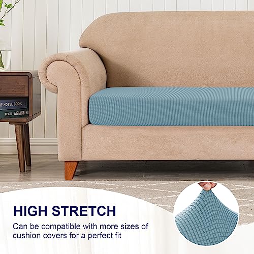 Subrtex SBTDZT0034 Couch Slipcover Rv Seater Slip Covers Loveseat Stretch Durable Sofa Spandex Elastic Furniture Protector For Settee Seat For Replacement In Livingroom, Small, Steel Blue thumb #4