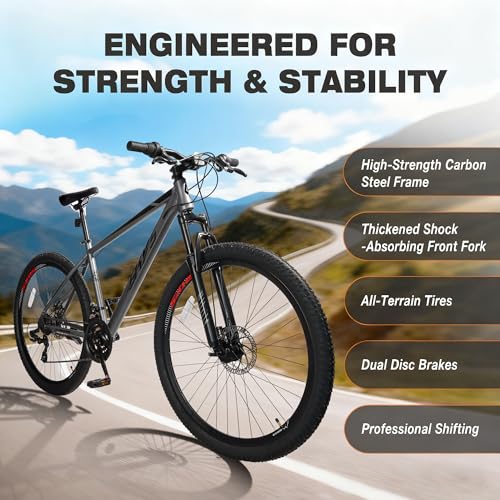 Convend 26 Inch Mountain Bike for Adults & Teens, 21-Speed