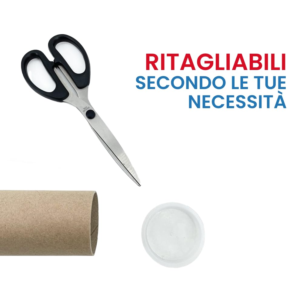 IMBALLAGGI 2000 Tubo di Cartone Premium 100cm x 10cm con Tappi in Plastica