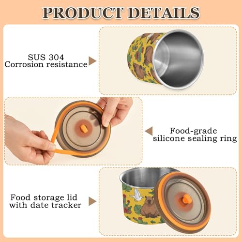 Contenedor para café hermético de acero inoxidable 900 ml miniatura 4