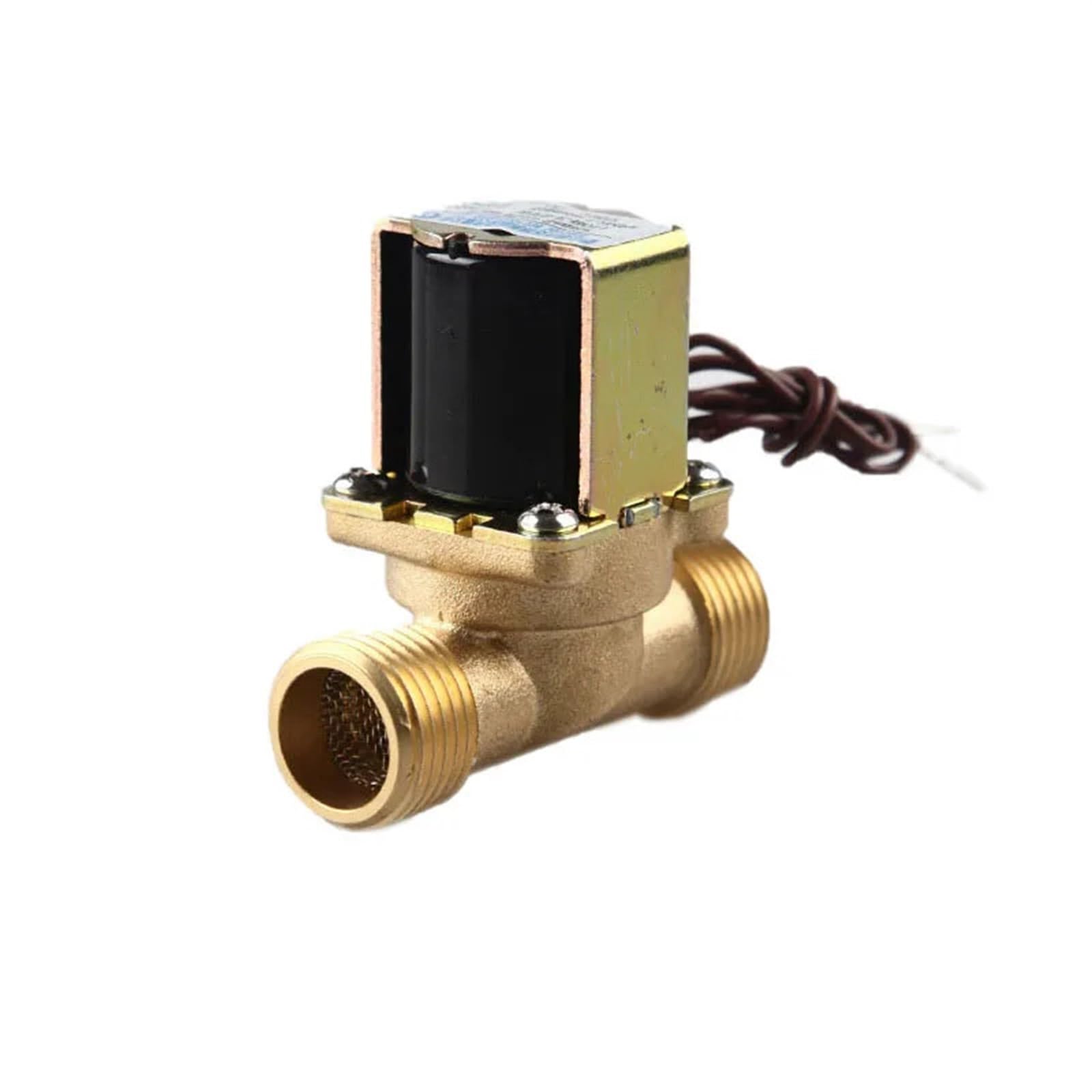 IPNDKBFL 1/2'' 3/4" Brass Electric Solenoid Valve 12v 24v 220v Water Inlet Flow Switch For Solar Heater(220VAC-OPEN,0.5 Inch)
