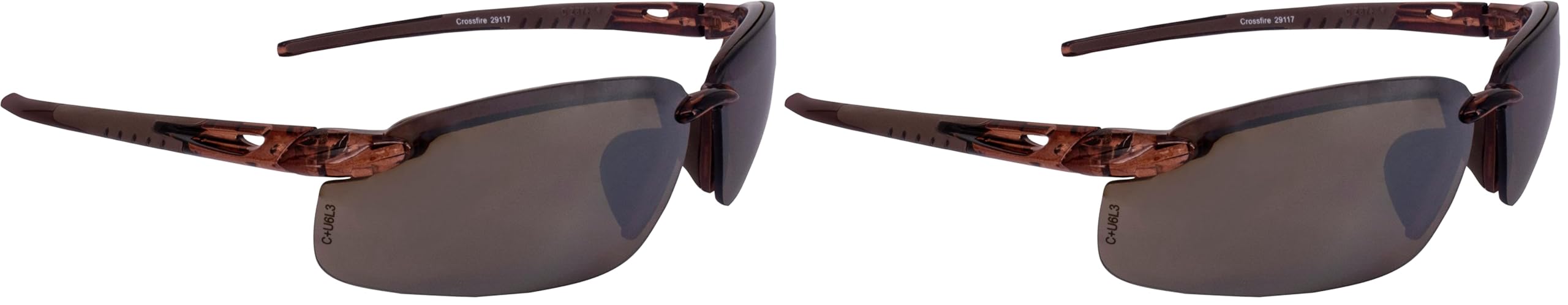 Crossfire ES5 Premium Safety Eyewear, Ultralight Frame and Adjustable Nosepiece