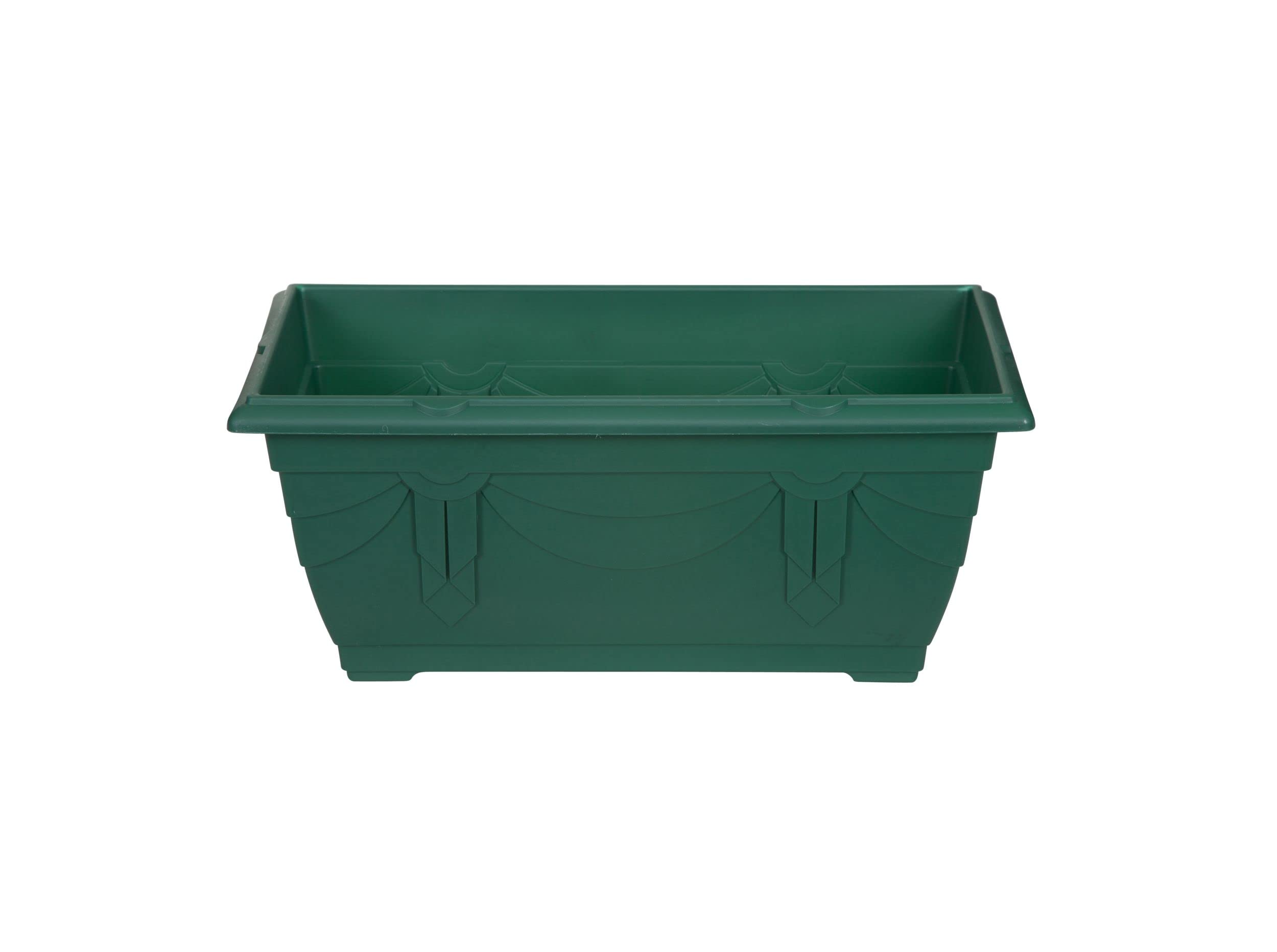 Shop4allsorts Green Venetian Window Box Trough Planter 40Cm Plastic Flower Plant Pot Forest Small