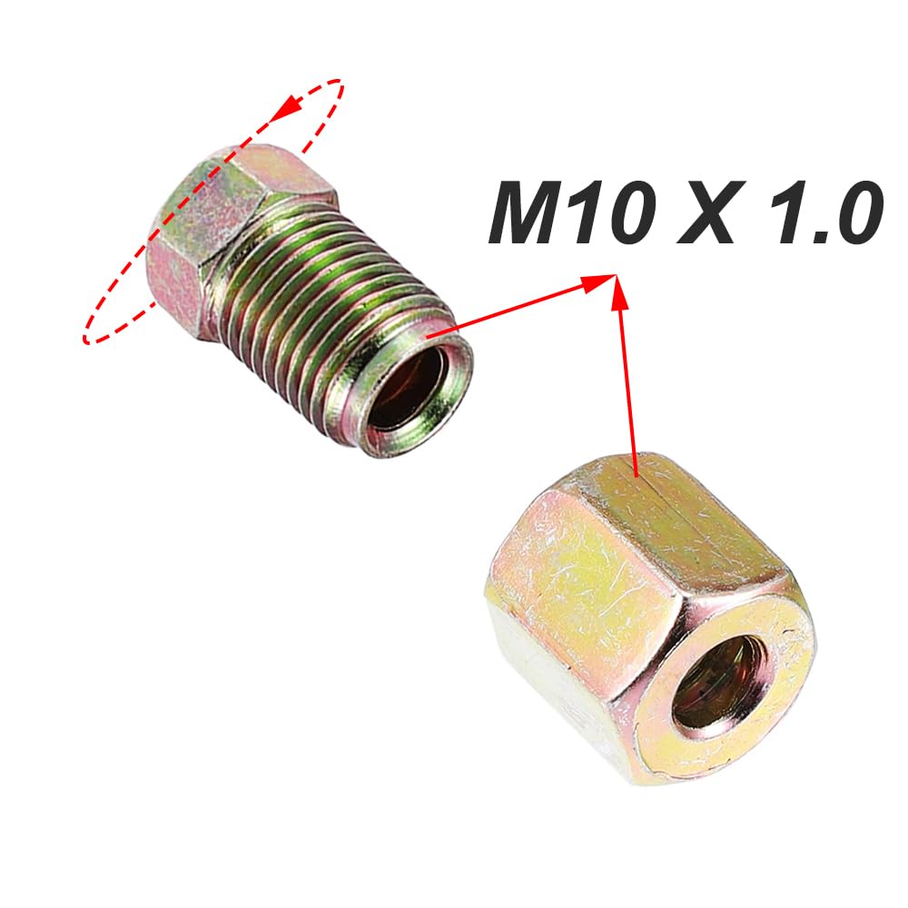 Kit tubo freno 3/16" 10 m con raccordi per set di tubi freno automobilistici (kit 2)