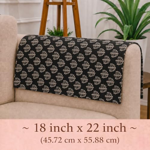 Image of STITCHNEST 'Nomad Weave Collection' Sofa Armrest Cover | Elegant Jacquard Fabric, Washable & Durable for Modern Living (18 x 22 Inches) 7