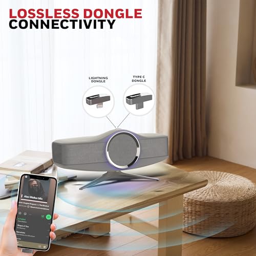 Image of Honeywell Aviator Hi-Fi Speaker, 240W, 1MBPS+ Audio codec, TypeC & Lightning Dongle, Ambient Light, Deep Bass, Bluetooth V5.3-30m, 5 Amplification Channel, 3 Independent Sound Cavities