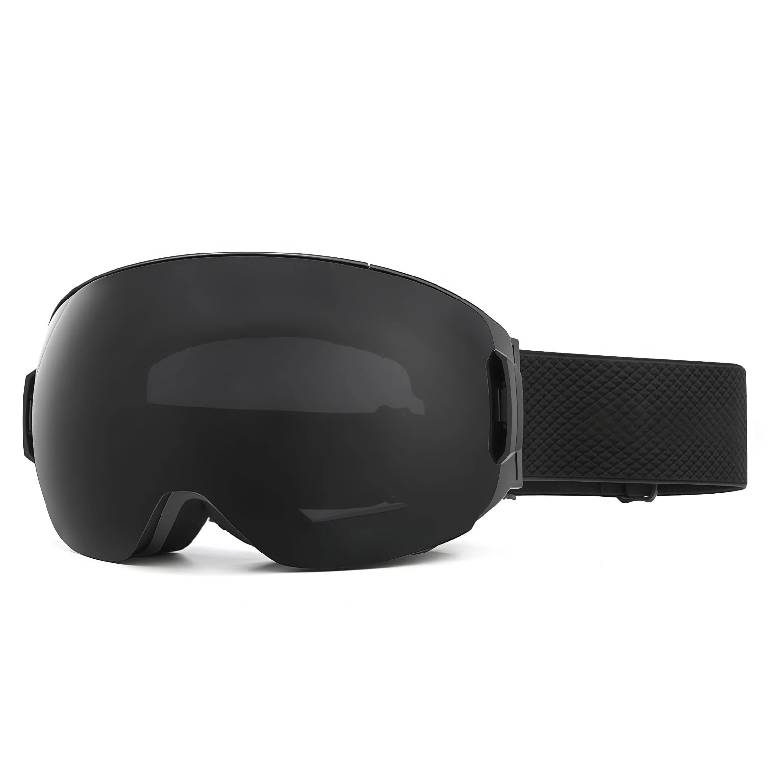 Maschera da sci magnetica anti-appannamento, unisex, con lenti intercambiabili in policarbonato, protezione UV, ampia vista, per sport invernali, snowboard, motoslitta