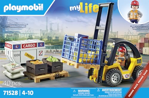 Playmobil My Life 71528 Chariot Élévateur Avec Matériel Promo Pack - vue 8