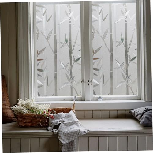 Película decorativa para ventana con patrón bamboo 79x12 in miniatura 4