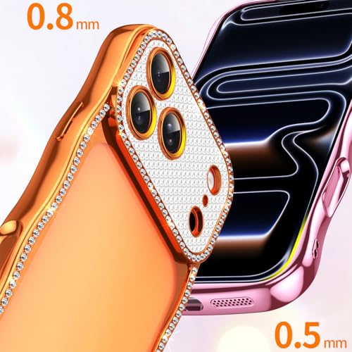 Coque iPhone 17 Pro violette Claire avec protection caméra pailletée anti-choc