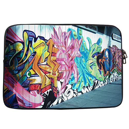 Image of TheSkinMantra Chain Laptop Sleeve Bag Compatible with Laptop /Macbooks /Chrombook /Notebook /Zbook (13.3 Inch (Chain), Street Painting)