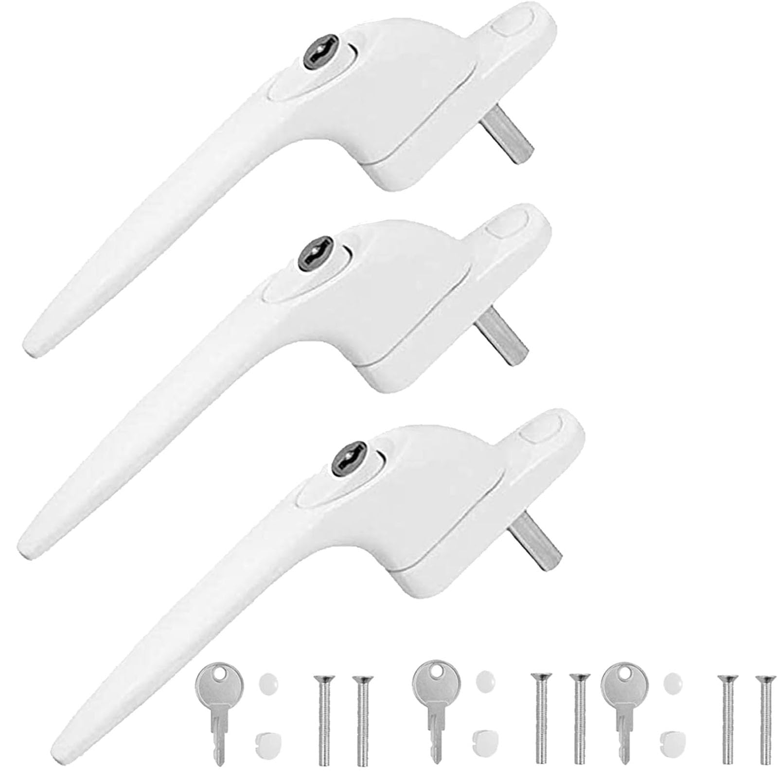 Lockable Universal Espag Window Handle with Key for Secure Home Safety