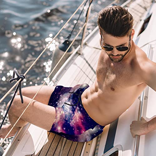 Maillots de bain pour hommes style short de plage imprimé espace
