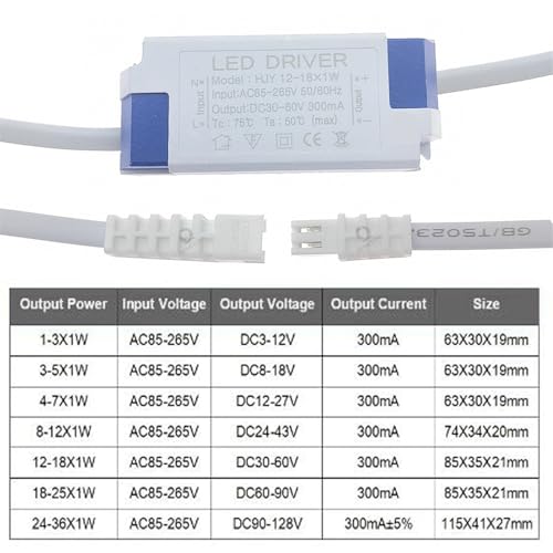 Pilote LED 300mA transformateur courant constant AC85-265V