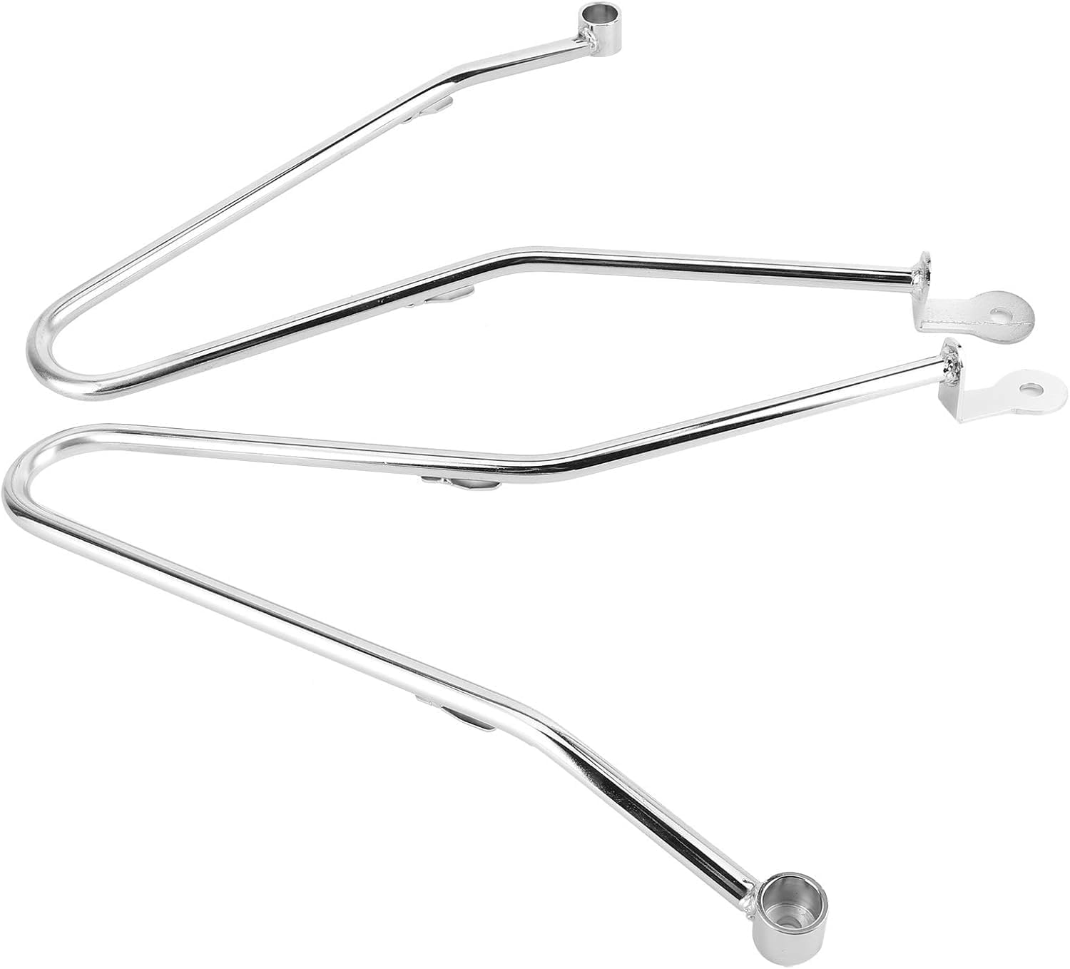 Barras de Soporte de alforjas Aramox para Bonneville T100 / Thruxton 900, Soporte de Protecci¨®n de Montaje de Barras de Soporte de alforjas(Plata)