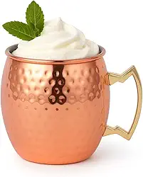 Caneca Moscow Mule 550ml Inox Cobre Martelada Drinks Bebida Gelada Coquetelaria Bartender Profissional