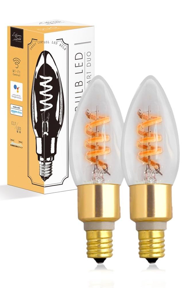 エジソンバルブLEDスマートDUO E17ミニGLOBEクリア エジソンバルブLEDスマートDUO E17ミニGLOBEクリア(Wi-Fi電球