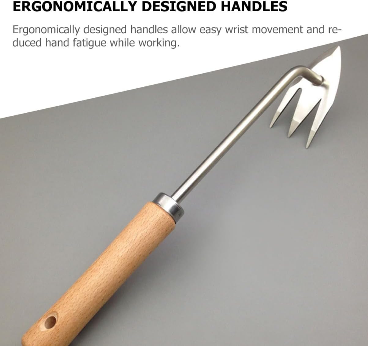 POPETPOP 3pcs Portable Manual Weed Puller Tool Wooden Handle Multi-Function Gardening Weeder for Efficient Weed Removal Lawns Gardens and Parks Ergonomic Design Reduces Hand Fatigue