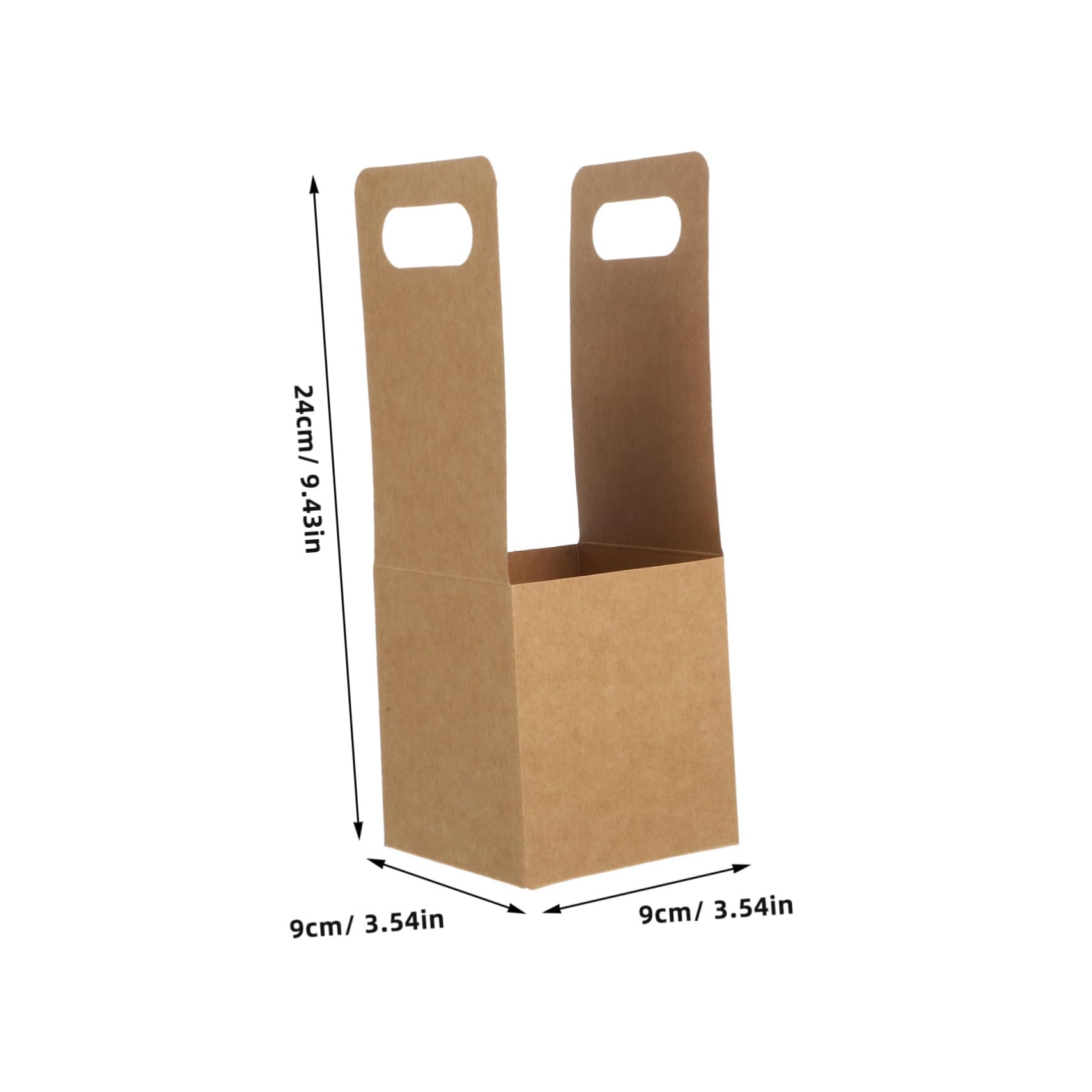 NAMOARLY Takeout Cup Carrier Bag 10pcs Paper Drink Carrier Holder Single Cup Holder for Cold Hot Beverages