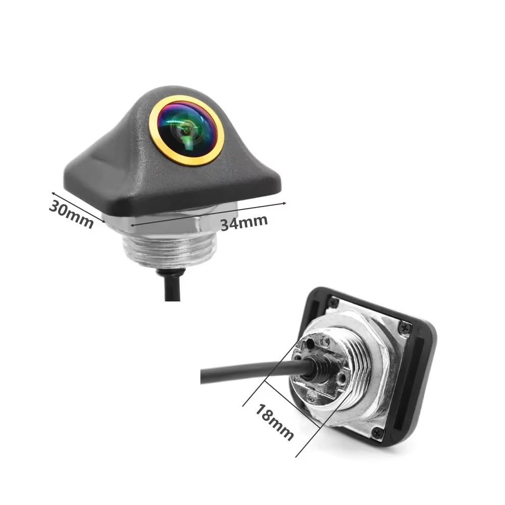 Cámara Trasera Camara Cámara de visión Trasera 4K 1080P HD para Coche, Cable de 2 Pines, Impermeable, visión Nocturna(AHD 1080P)