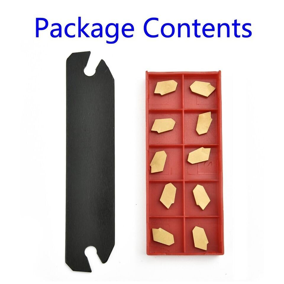 DREAWOO 10 Pcs GTN-3 SP300 Insert Lathe Cut Off Grooving Parting Tool Holder SPB26-3