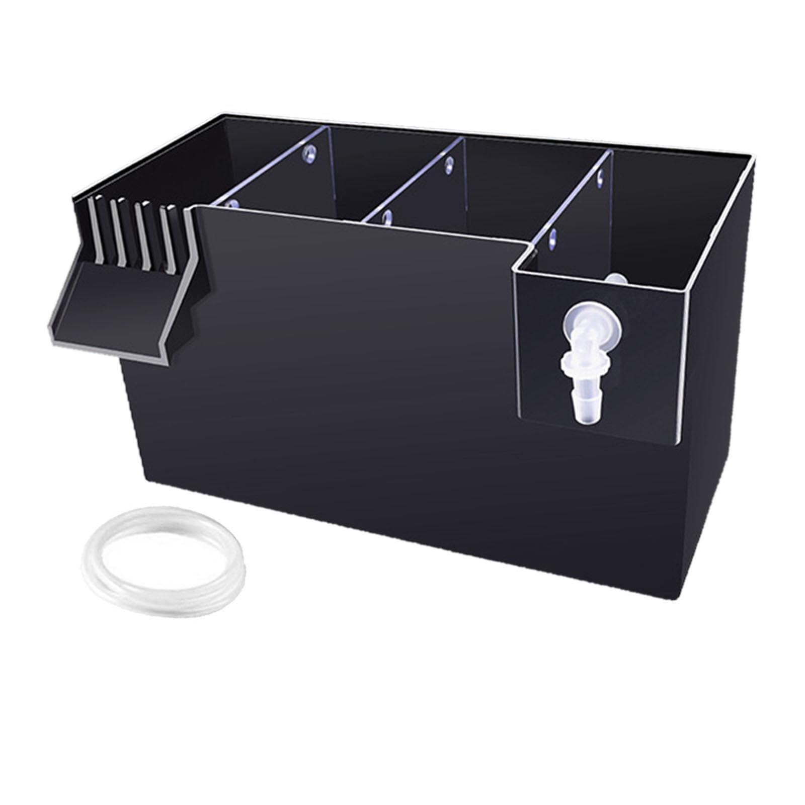 perfk Filtro per Acquario, Scatola Filtro sospesa, Filtro Silenzioso per Acquario, Scatola Filtro Esterna, Accessorio per Scatola filtrante per Acquario di, Nero 26x13.5x15cm