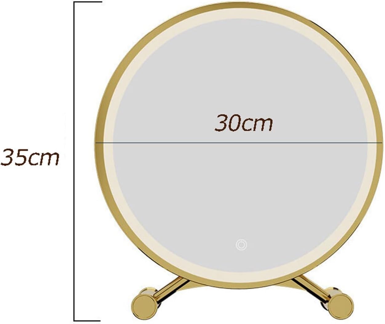 Mirror Desktop Smart Led Makeup Mirror with Lights Girls Bedroom Dressing Table Student Dormitory Bedroom(Medium) image 2