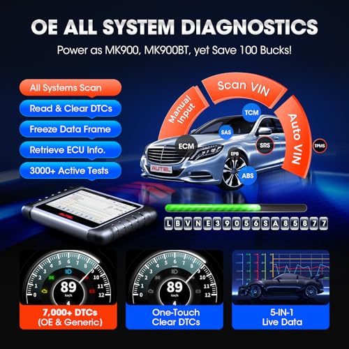 Autel MaxiCOM MK808S Bidirectional Scanner: 2026 Same as MaxiCheck MX808S MX900 MK900BT MK808BT Pro, 3000+ Active Test, 28+ Service for 200+ Brands, OBD2 All System Diagnose, FCA Autoauth & SGW, OS 11 - Image 6