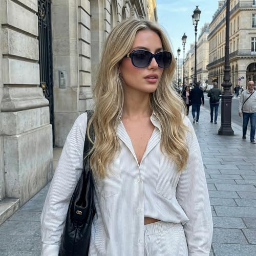 Image of SIPHEW Polarized Sunglasses for Women | UV400 Protection | Vintage Sun Glasses,Wraparound Shade,Lightweight & Comfortable,Big Sunnies eyewear,Driving,Outdoors
