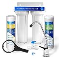 Premium Under Sink Direct Connect Two Stage Water Filtration System with 100% Lead-Free Chrome Faucet -Removes Chlorine, Bad Tastes, Odors and 99.99% of Contaminants