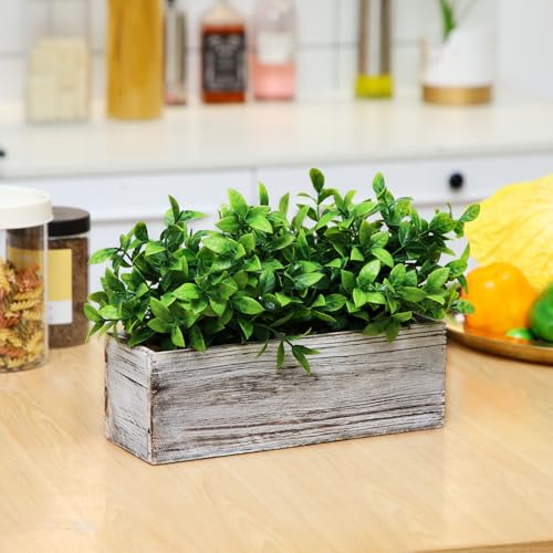 Lyrow-2-Pack-Artificial-Eucalyptus-Plant-in-Rustic-Rectangular-Wooden-Planter-Box-Artificial-Plants-for-Home-Decor-Indoor-Faux-Potted-Herb-Plant-Greenery-Arrangement-for-Gifts-Wedding-Indoor-Decor Lyrow 2 Pack Artificial Eucalyptus Plant in Rustic Rectangular Wooden Planter Box Artificial Plants for Home Decor Indoor Faux Potted Herb Plant Greenery Arrangement for Gifts Wedding Indoor Decor