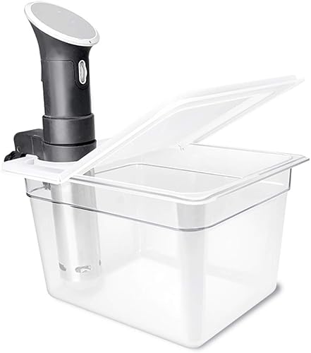 Miniatura 10 de Everie Sous Vide - Recipiente de 12 cuartos con tapa plegable universal con bisagras, compatible con todos los modelos Anova, Breville Joule,