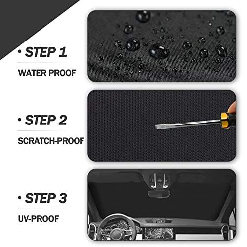 image for YOGEIER Car Windshield Snow Cover, Upgraded 600D Oxford Fabric Windshi