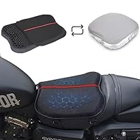 AriKroii Motorrad Sitzkissen Gel Sitzkissen Motorrad Stoßdämpfung, Gelkissen Motorrad Dreifacher Schutz, Abnehmbare Wärmeisolierungsabdeckung, Effektive Vermeidung von Schäden durch Sonne und Regen