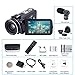 Camcorder Video Camera Kimire HD 1080P 16X Powerful Digital Zoom Camera with Microphone and Wide Angle Lens 3.0 Inch Screen 24 MP Remote Control Infrared Night Vision Recorder