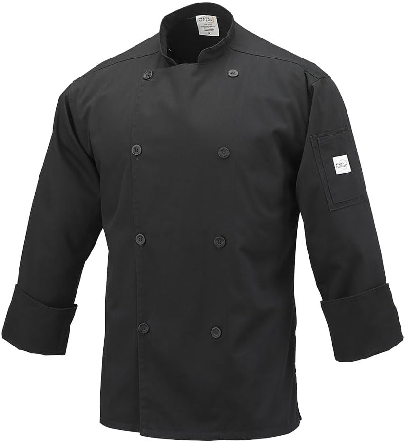 Mercer Culinary Genesis Collection Men's Chef Jacket with Traditional Buttons, 4X-Large, White